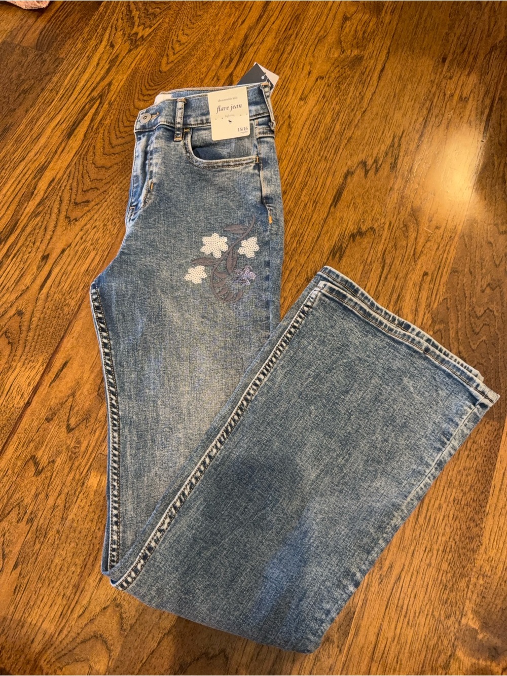 Flore Jean Embroidered Light Blue Women's Jeans